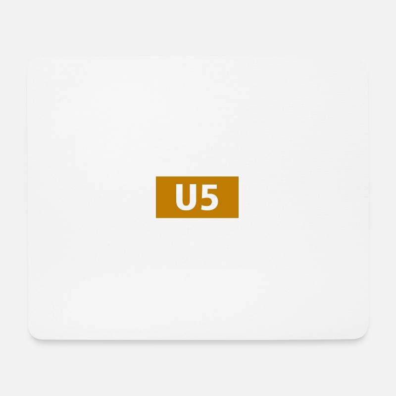 UBahn Linie München U5 Geschenk Transport ÖPNV - Mousepad (Querformat) - Weiß