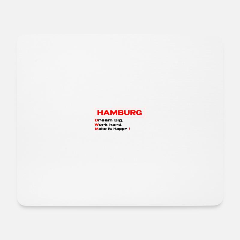 Hamburg Work hard - Mousepad (Querformat) - Weiß