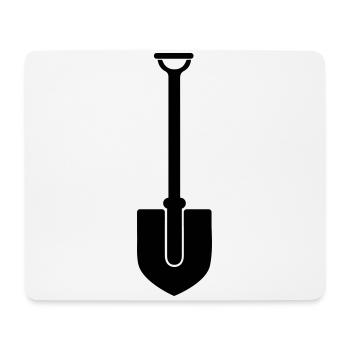 Shovel icon silhouette - Mouse Pad (horizontal) - white - Front