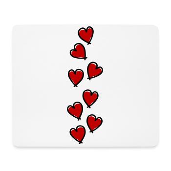 Symbole de l’amour des cœurs - Tapis de souris (format paysage) - blanc - Devant