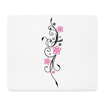 Belle fleurs en filigrane. Élément floral. - Tapis de souris (format paysage) - blanc - Devant