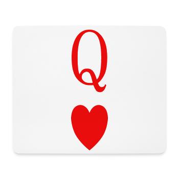 Queen of Hearts - Mousepad (Querformat) - Weiß - Vorne