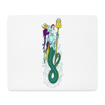Sirène - Tapis de souris (format paysage) - blanc - Devant