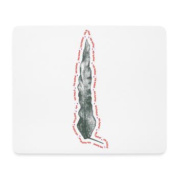 Dessin d'une feuille longue, musique et festival - Tapis de souris (format paysage) - blanc - Devant