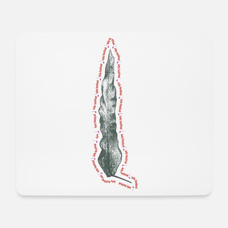 Zeichnen eines langen Blattes, Musik und Festival - Mousepad (Querformat) - Weiß