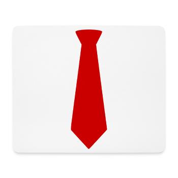 Rote Krawatte - Mousepad (Querformat) - Weiß - Vorne