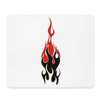 flammen - Mousepad (Querformat) - Weiß - Vorne