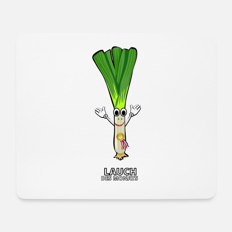 Lauch des Monats - Mitarbeiter des Monats - Mousepad (Querformat) - Weiß
