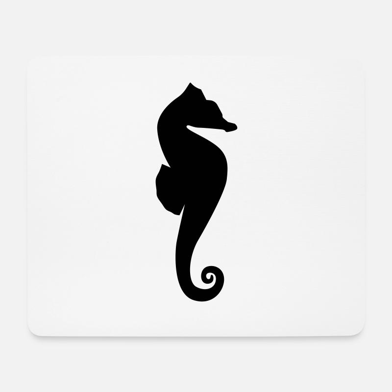 hippocampe - Tapis de souris (format paysage) - blanc
