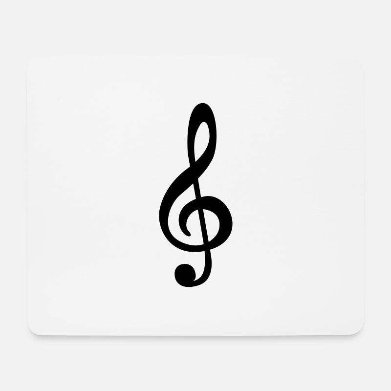 Notenschlüssel - Musik - Mousepad (Querformat) - Weiß