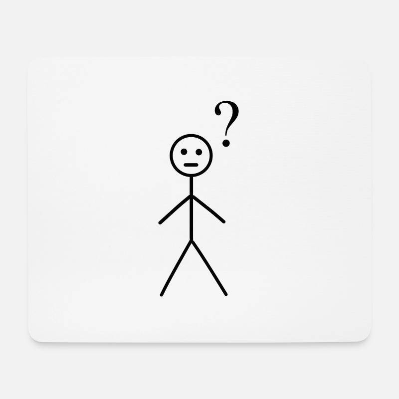 planloses Strichmännchen - Mousepad (Querformat) - Weiß