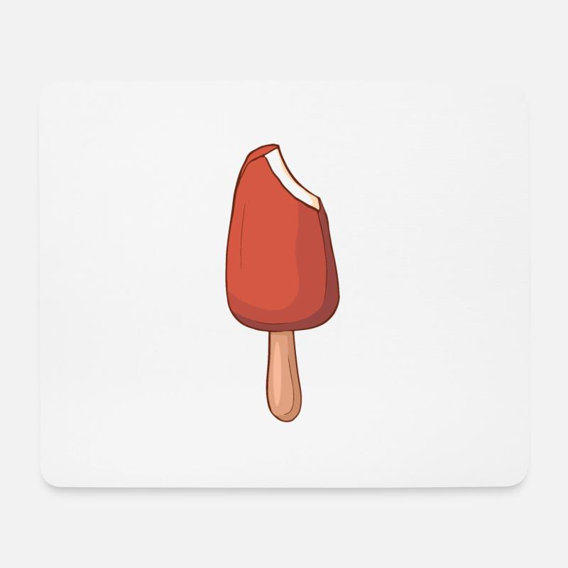 Eis Speiseeis Eiskrem Eiscreme Kugeleis Eisbecher - Mousepad (Querformat) - Weiß