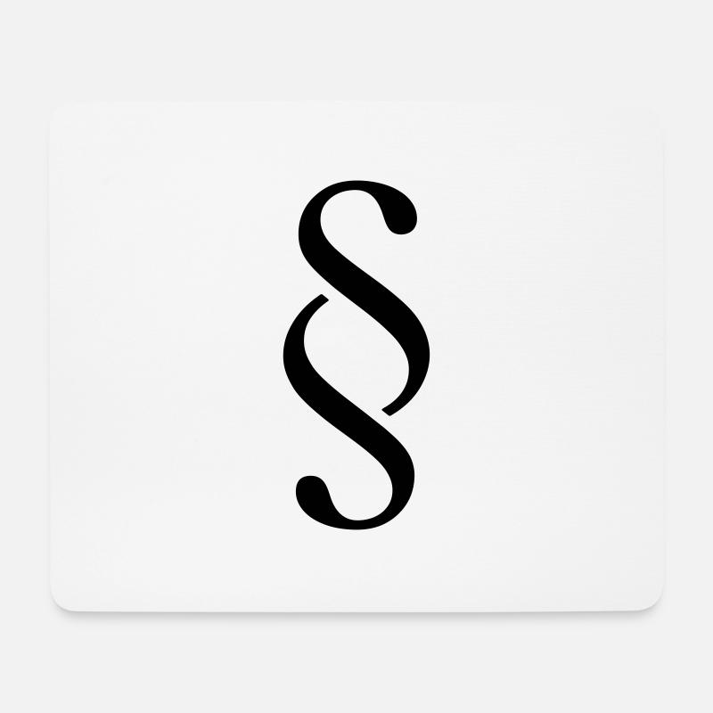 Berufesymbol Paragraf - Mousepad (Querformat) - Weiß
