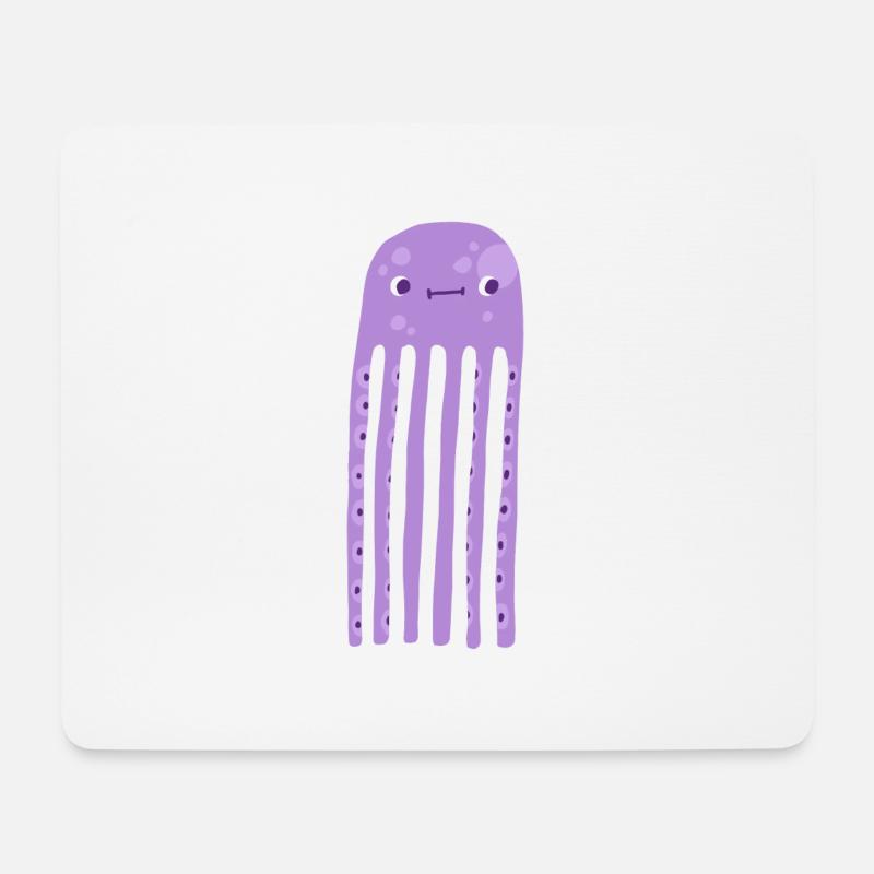 Oktopus - Mousepad (Querformat) - Weiß