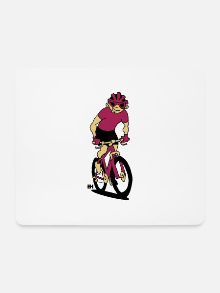 Mountainbike V tc - Mousepad (Querformat) - Weiß