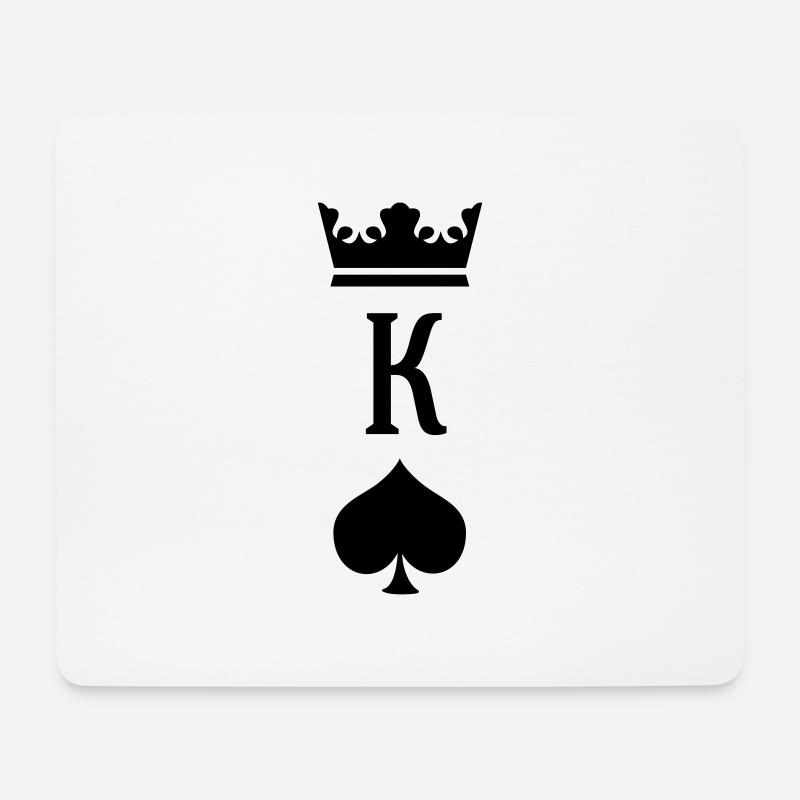 King Pik - Mousepad (Querformat) - Weiß