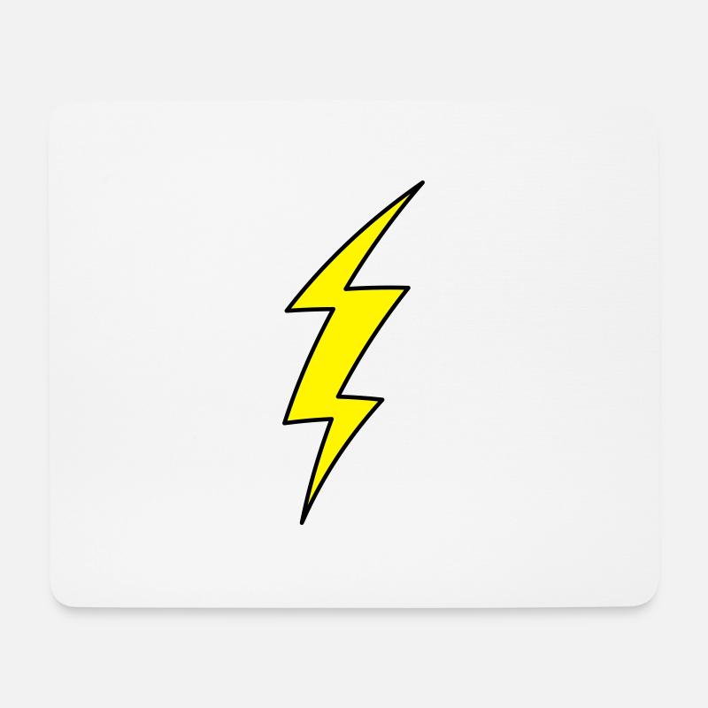 Blitz - Mousepad (Querformat) - Weiß