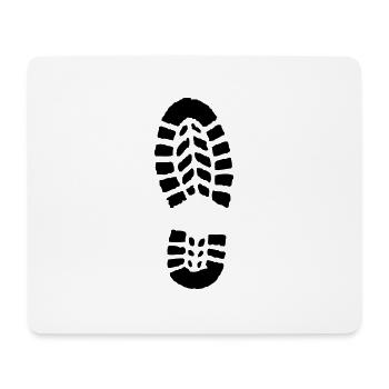 Schuhabdruck - Mousepad (Querformat) - Weiß - Vorne
