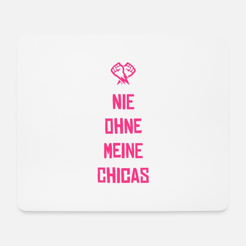 nie ohne chicas - Mousepad (Querformat) - Weiß