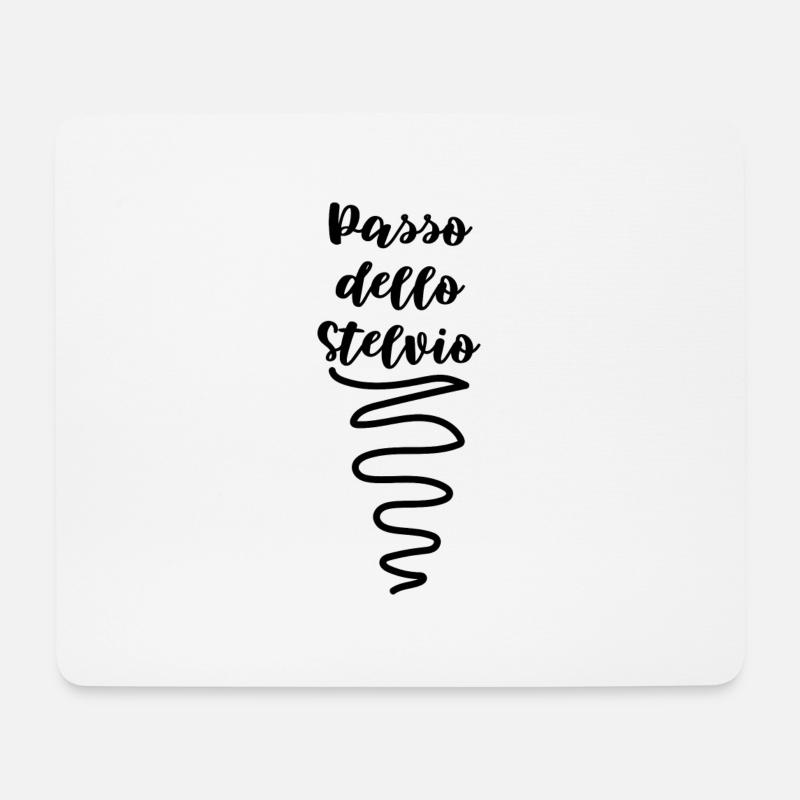 Passo dello stelvio Geschenk Fahrrad Radfahrer - Mousepad (Querformat) - Weiß