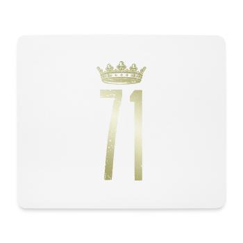 71 Nummer Krone - Mousepad (Querformat) - Weiß - Vorne