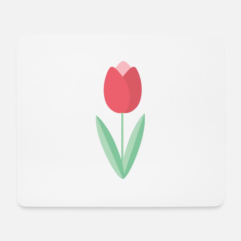 Tulpe - Mousepad (Querformat) - Weiß