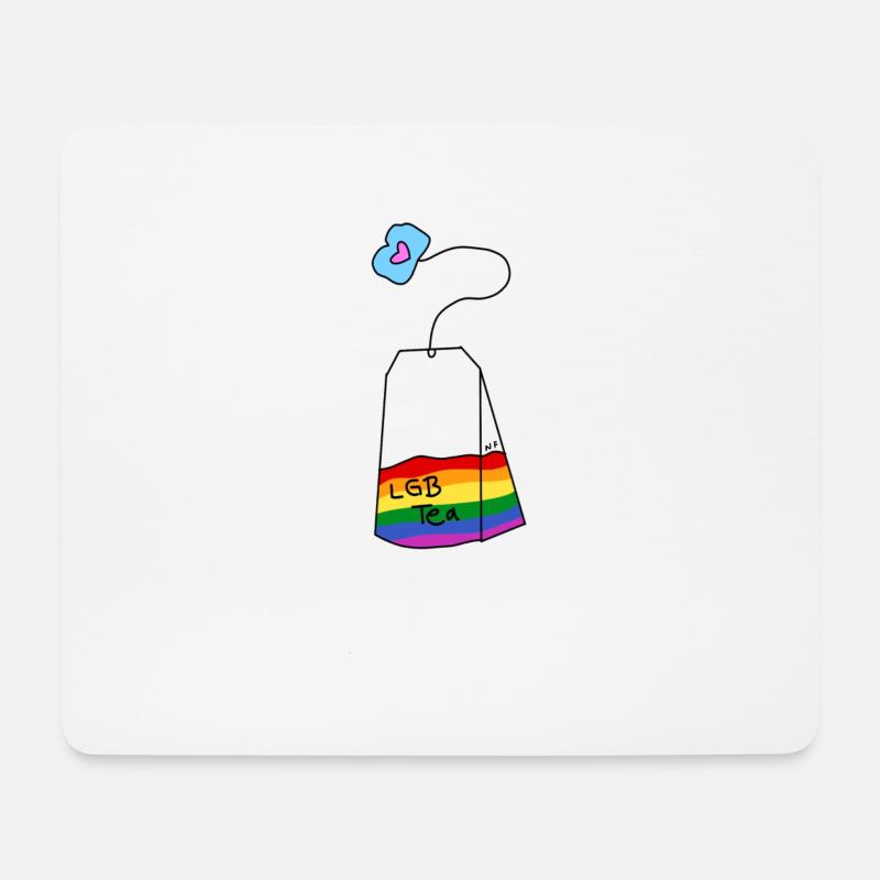 LGBT Tee - Mousepad (Querformat) - Weiß