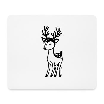 Hirsch - Mousepad (Querformat) - Weiß - Vorne