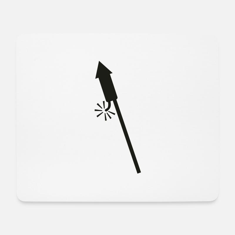 Rackete - Mousepad (Querformat) - Weiß