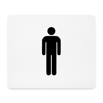 Man - toilet - Mouse Pad (horizontal) - white - Front