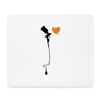airbrushherz_2f - Mousepad (Querformat) - Weiß - Vorne