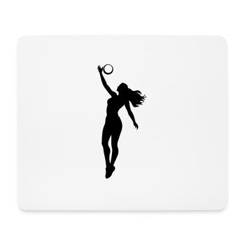 Volleyball Player Icon - Mouse Pad (horizontal) - white - Front