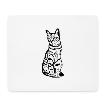 Katze Katzen Kätzchen Katzenshirt Geschenk - Mousepad (Querformat) - Weiß - Vorne