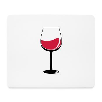 Weinglas - Mousepad (Querformat) - Weiß - Vorne