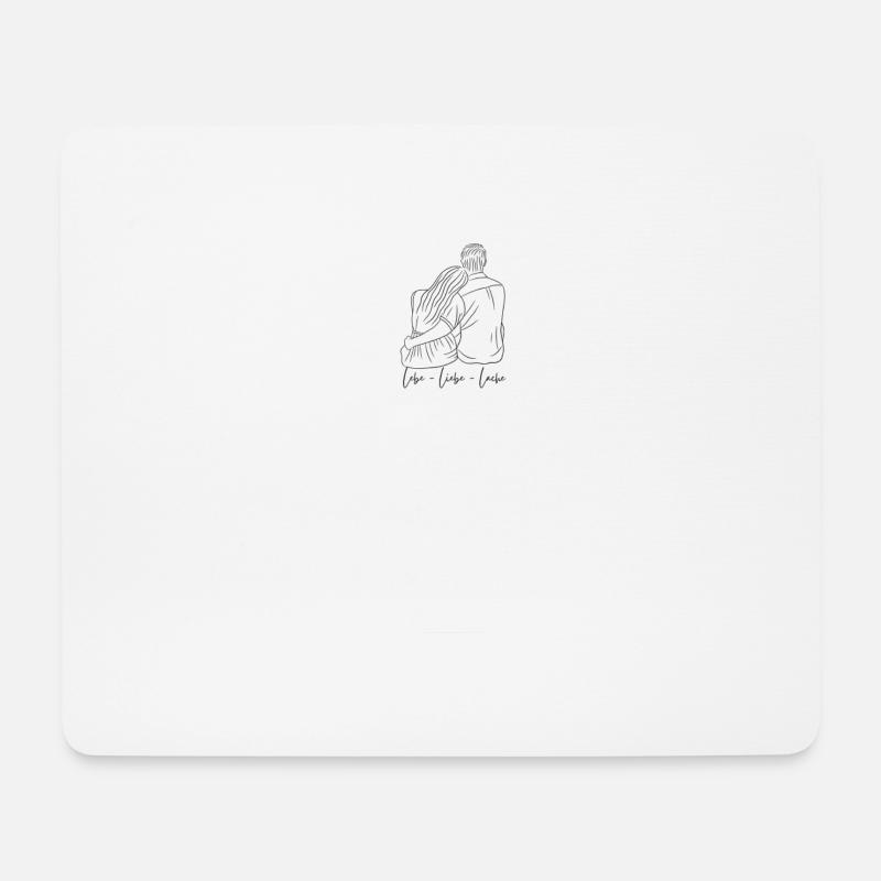 Lebe Liebe Lache - Mousepad (Querformat) - Weiß