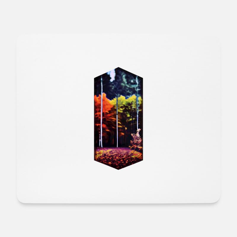Herbstlicher Naturdiamant - Mousepad (Querformat) - Weiß