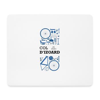 J'peux pas, j'ai vélo. Col d'Izoard. - Mouse Pad (horizontal) - white - Front
