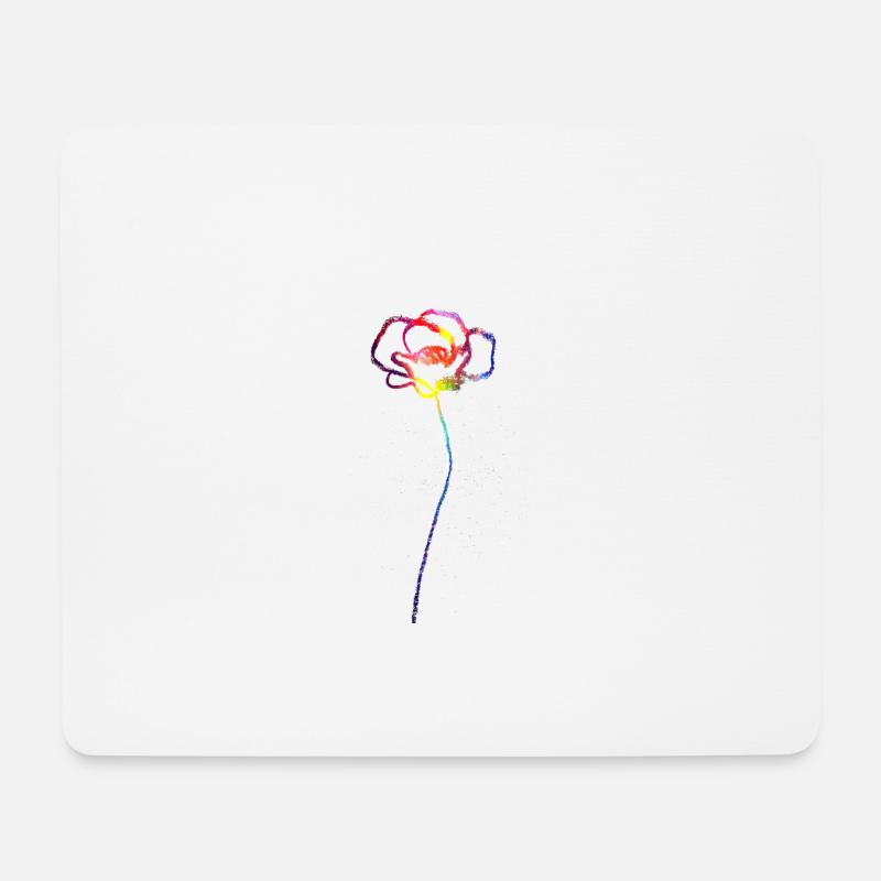 Color Poppy flower - Mousepad (Querformat) - Weiß