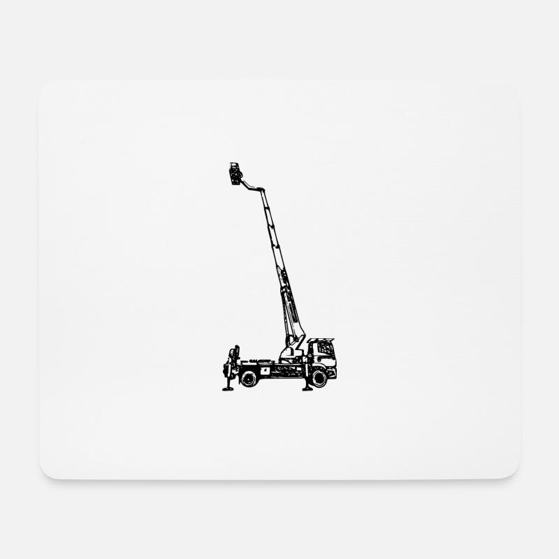 Hebebühne Arbeitsbühne Bühne Mannkorb Steiger - Mousepad (Querformat) - Weiß