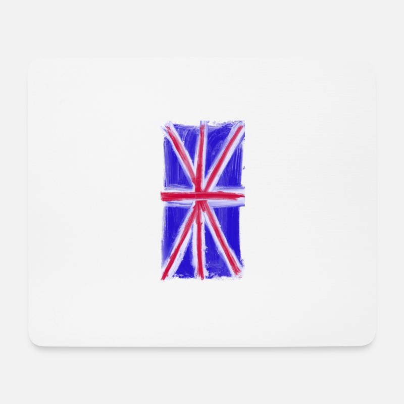 Britische Flagge - Mousepad (Querformat) - Weiß