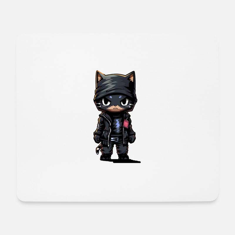 Katze Dieb 2 - Mousepad (Querformat) - Weiß