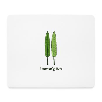 Immergrün | Pflanze | Blätter | Geschenk - Mousepad (Querformat) - Weiß - Vorne