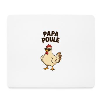 Papa poule - Tapis de souris (format paysage) - blanc - Devant