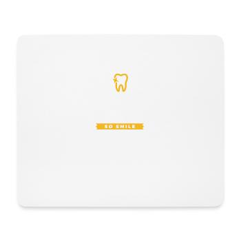 La vie est courte. Souriez alors que vous avez des dents! - Tapis de souris (format paysage) - blanc - Devant