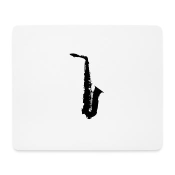 saxophone - Tapis de souris (format paysage) - blanc - Devant