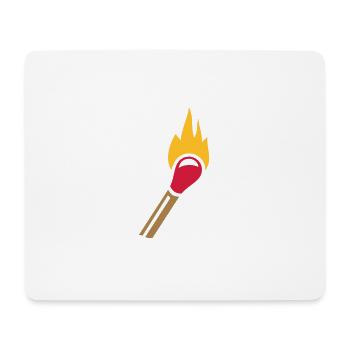 Match flame - Mouse Pad (horizontal) - white - Front