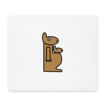 Kangaroo Pregnancy Pregnant Mother Baby Child - Mouse Pad (horizontal) - white - Front