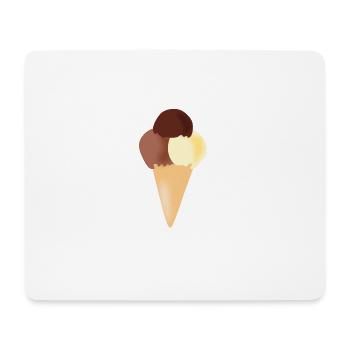eis eiscreme restaurant ice cream sundae32 - Mousepad (Querformat) - Weiß - Vorne