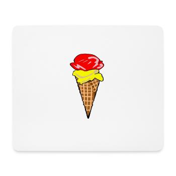 eis eiscreme restaurant ice cream sundae79 - Mousepad (Querformat) - Weiß - Vorne