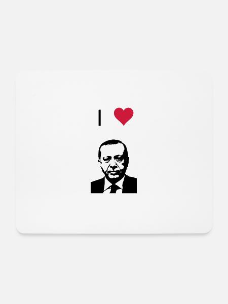 Recep Tayyip Erdoğan - Mousepad (Querformat) - Weiß